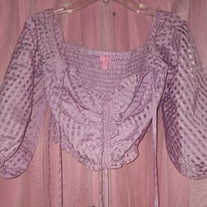 Lavender Ruched Women's Top